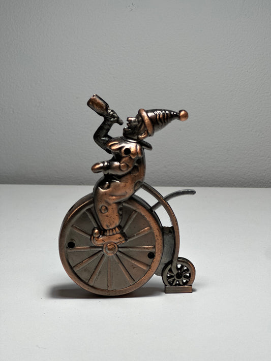 Unique Bronze Lighter with Circus Performer Drinking on a Wheel - Limited Edition - SimsonStore