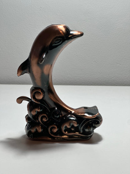 Unique Bronze Lighter with Dolphin in Waves - Limited Edition - SimsonStore