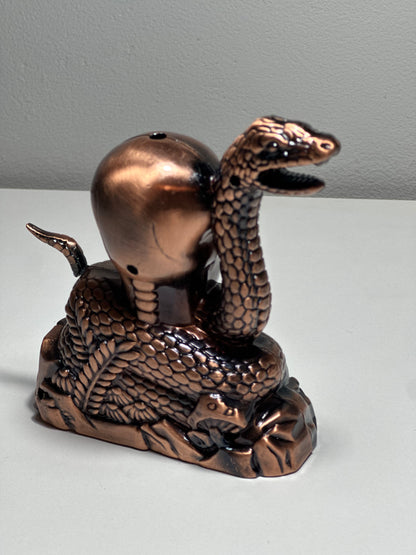 Unique Bronze Lighter with Snake and Skull Design - One-of-a-Kind Collectible - SimsonStore