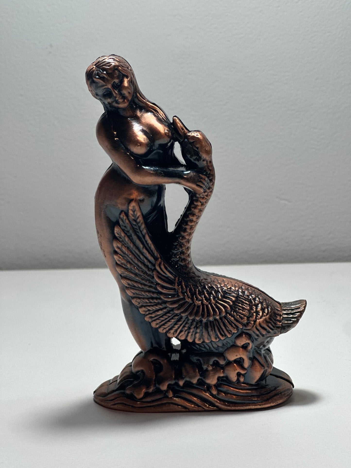 Unique Bronze Lighter Featuring a Woman Embracing a Swan - Limited Edition - SimsonStore