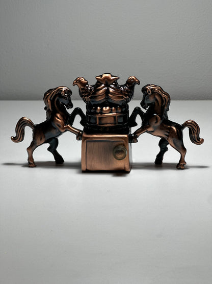 Unique Bronze Lighter with Horses and Eagles in Symmetrical Design - Limited Edition - SimsonStore