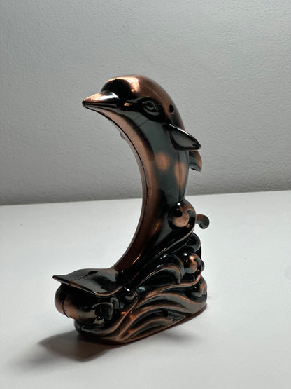 Unique Bronze Lighter with Dolphin in Waves - Limited Edition - SimsonStore